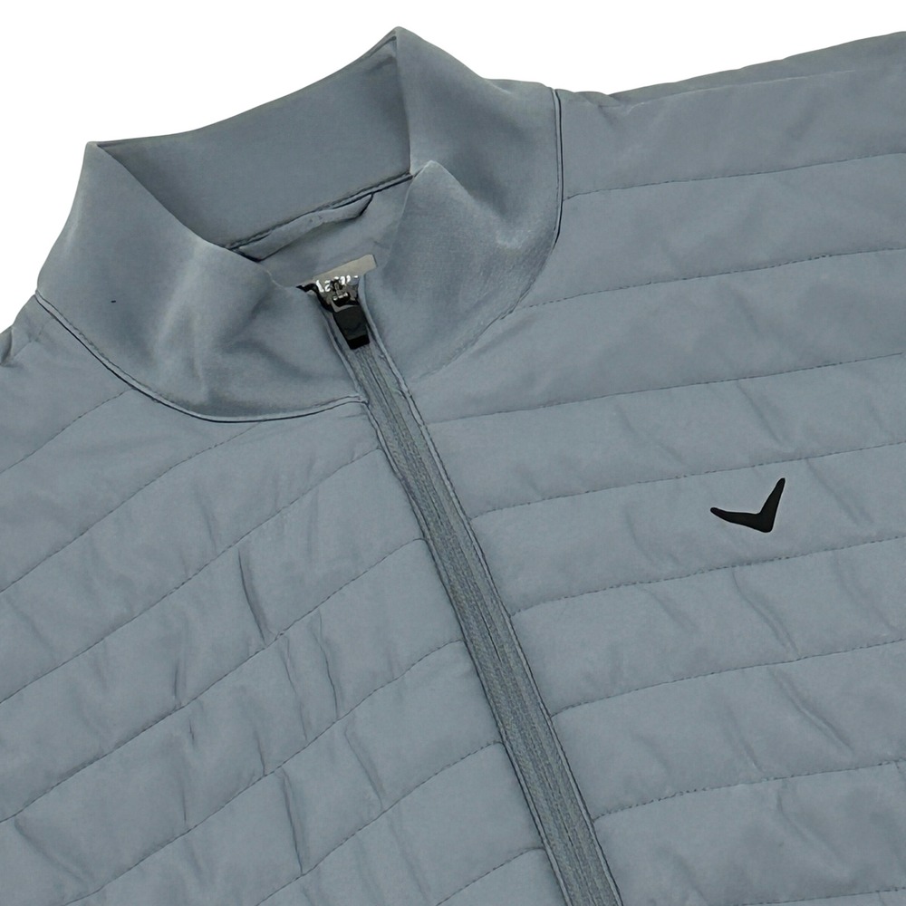 Callaway Quilted Golf Vest‎ Mens Medium Tradewinds Gray Full Zip UPF 50 NEW